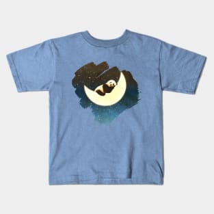 Sleeping Panda On The Moon Kids T-Shirt